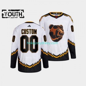 Dětské Hokejový Dres Boston Bruins Personalizované Adidas 2022 Reverse Retro Bílý Authentic